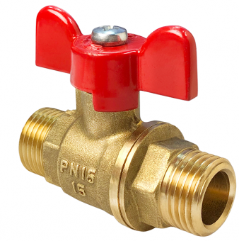 Кран шаровой 1/2" (15 мм) н/н бабочка VALFEX Стандарт