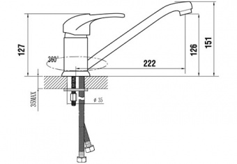 Смеситель для кухни SM124001AA Гармония SMARTSANT1