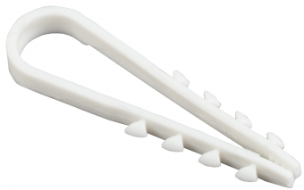 Дюбель-хомут нейлоновый круглый белый 5х10 мм (100 шт) IEK