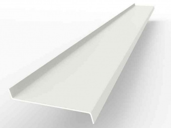 Отлив оцинкованный 150х2000х0,45 мм белый RAL 9003 GRANDLINE