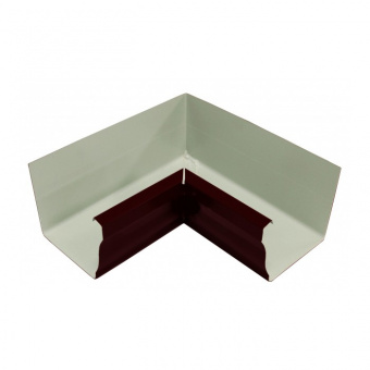 Угол желоба внутренний для металлического водостока шоколад RAL 8017 GRANDLINE Vortex