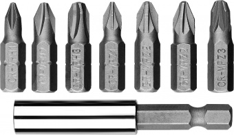 Набор бит с адаптером в пластиковом кейсе (8 предметов) ЗУБР2