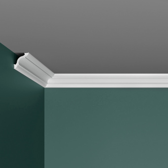 Плинтус потолочный К-45 40/40 белый ПРАЙМДЕКОР