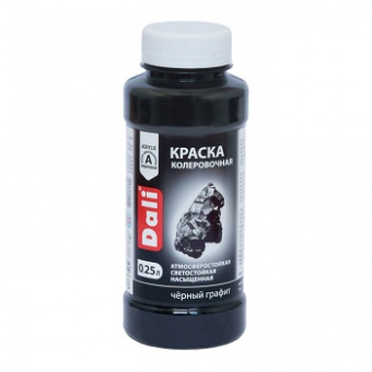 Краска акриловая колеровочная черный графит 0,25 л DALI