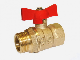 Кран шаровой 3/4" (20 мм) в/н бабочка ГАЛЛОП Стандарт