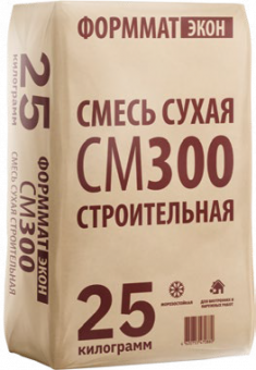 Смесь цементно-песчаная пескобетон М300 25 кг ФОРММАТЭКОН (48 шт/под)