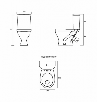 Унитаз-компакт SANITA Формат эконом косой выпуск1