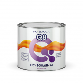 Грунт-эмаль гладкая по ржавчине коричневый 1,9 кг FORMULA