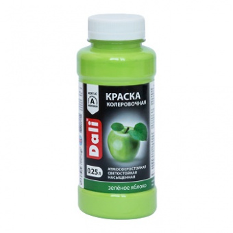 Краска акриловая колеровочная зеленое яблоко 0,25 л DALI