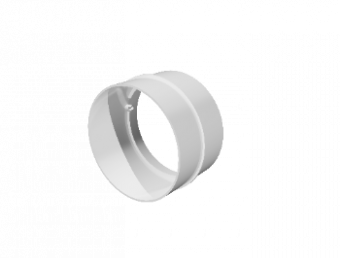 Соединитель пластиковый белый 125 мм ERA