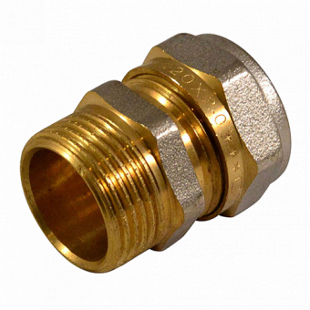 Соединитель обжимной переходной 16 мм х 3/4" НР VALFEX