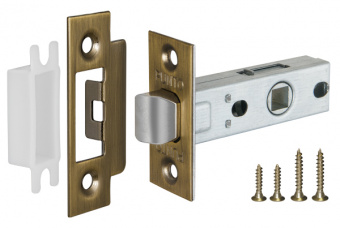 Защелка врезная PUNTO L45-8 ABG зеленая бронза