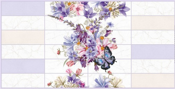 Панель ПВХ 955х480 мм плитка Космея GRACE