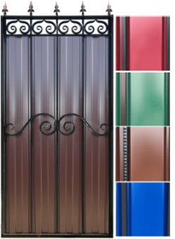 Калитка Летняя МП 985х2130 мм профиль шоколадный левая ИНСАЙТ