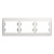 рамка 3 поста горизонтальная белый se glossa