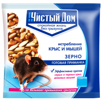 Родентицид зерно 200 г ЧИСТЫЙ ДОМ