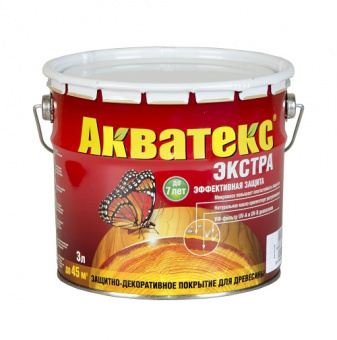 Пропитка для дерева красное дерево 3 л АКВАТЕКС-ЭКСТРА 