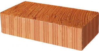 Кирпич керамический рядовой полнотелый рифленый М150 1NF ЛИПКИ (400 шт/под)