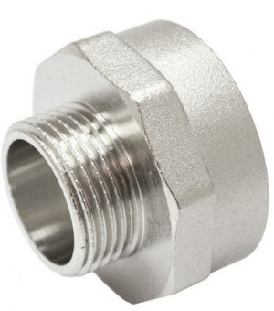 Переходник никелированный 1 1/4" НР х 1 1/2" ВР VALFEX