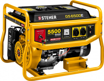 Генератор бензиновый STEHER GS-6500Е 5500 Вт с электростартером