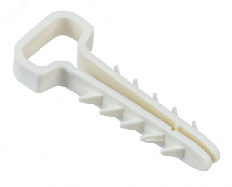 Дюбель-хомут нейлоновый плоский белый 6х12 мм (100 шт) IEK