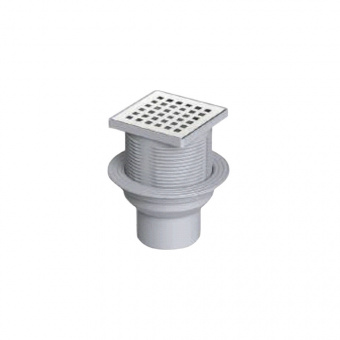 Трап вертикальный регулируемый 150х150 мм выпуск 110 мм VALFEX