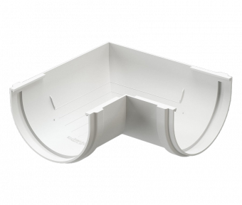 Угловой элемент 90° для водостока пломбир DOCKE Premium