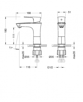 Смеситель для раковины LEMARK Nero LM0206C1