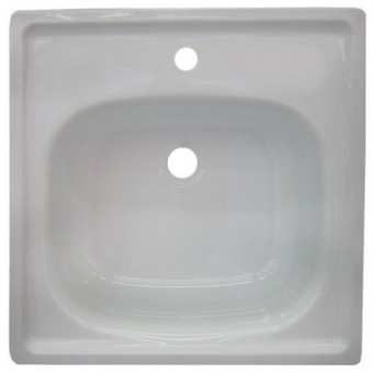 Мойка накладная сталь квадратная 500х500 мм без крыла эмалированная ANTIKA