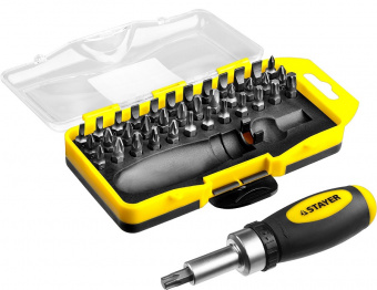 Отвертка реверсивная 38 предметов STAYER Compact-381