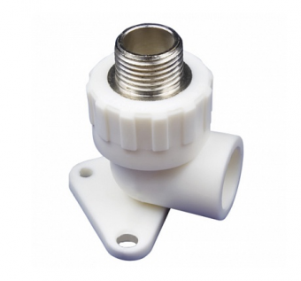 Угол полипропиленовый с креплением 20 мм х 1/2" НР VALFEX