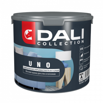 Краска интерьерная укрывистая акриловая 9 л DALI Collection Uno